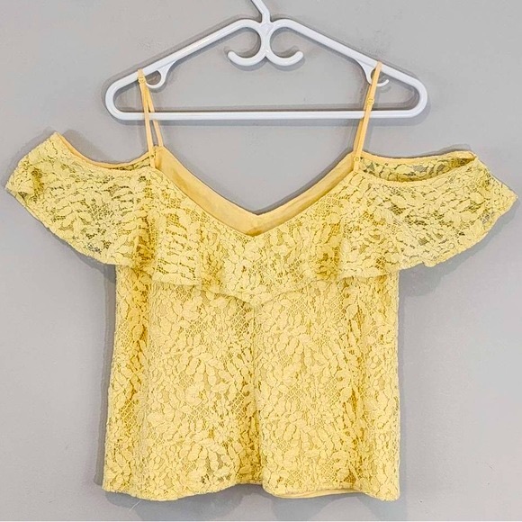 REVOLVE WAYF Romantic Cold Shoulder Ruffle Tank Sz. Small - Picture 4 of 6